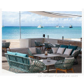 Modernes Villa Seil Rattan Outdoor -Sofa Kombination